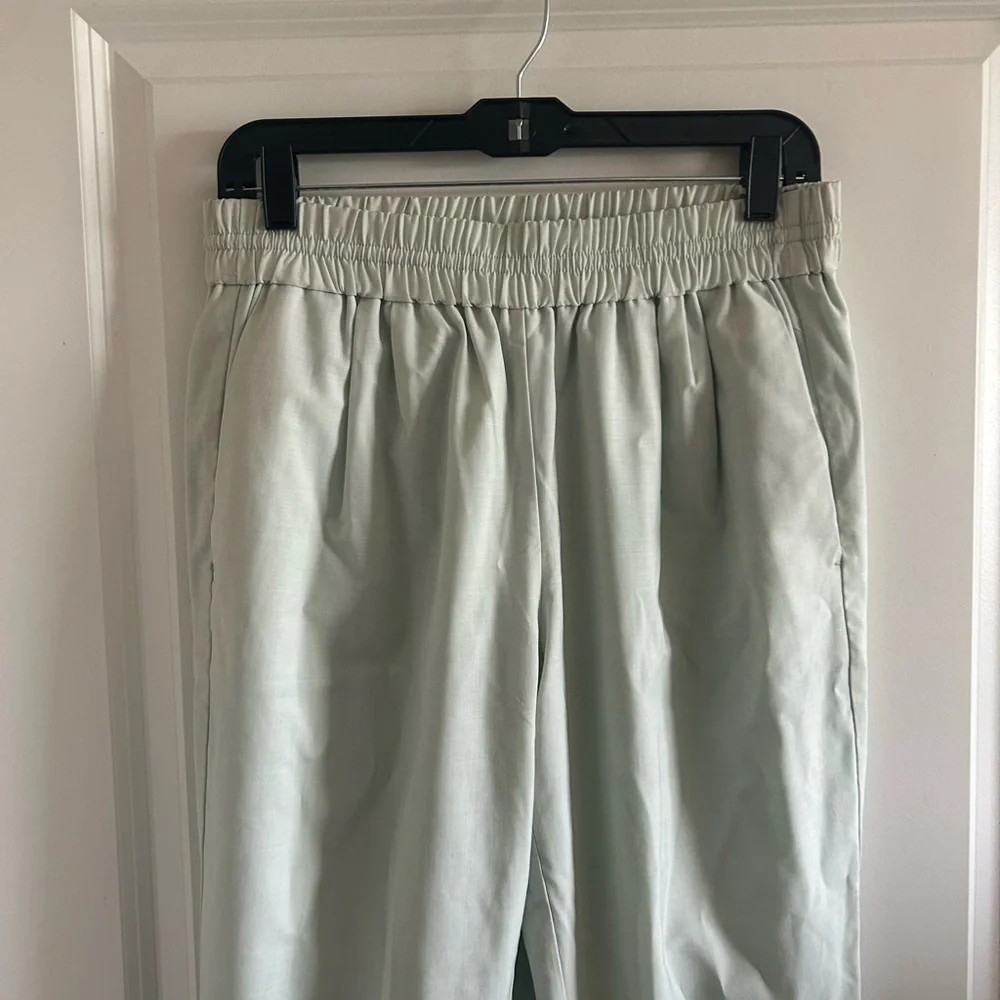 J Crew Seafoam Harlow Drapey Pants Mint Green Drawstring 6